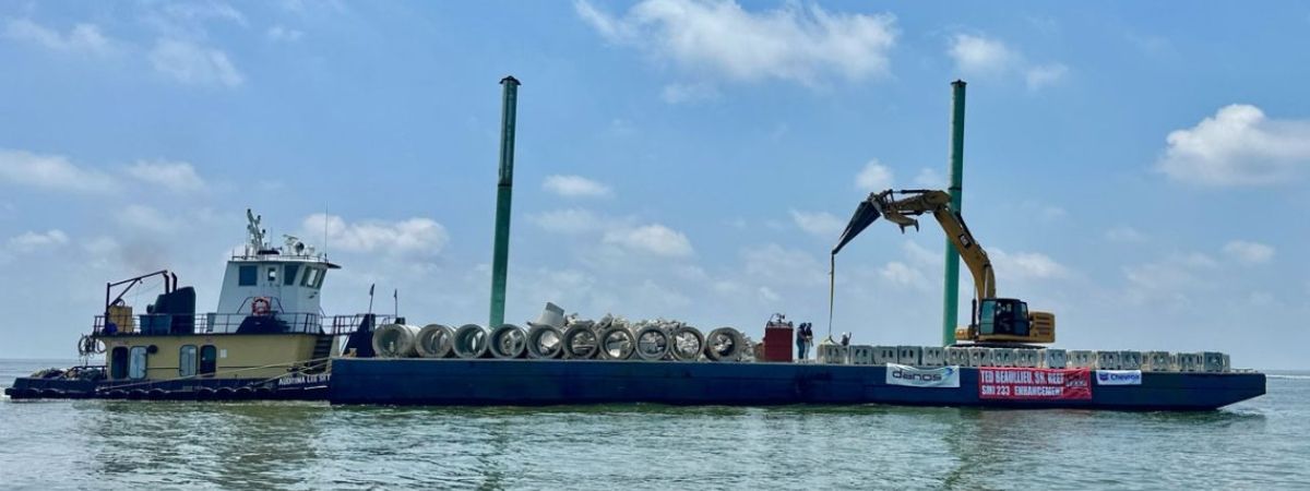 Danos Aids CCA with 50th Artificial Reef Install